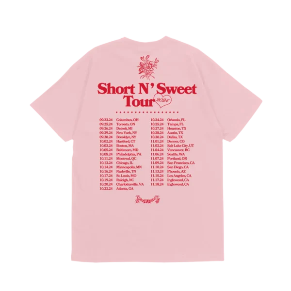 Short n' Sweet Tour Makes You Wanna Fall In Love Tee back